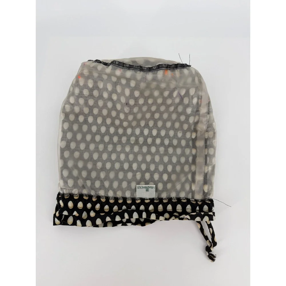 Vera Bradley Vintage Egg Rooster Print Drawstring Bucket Bag Cosmetic Pouch USA